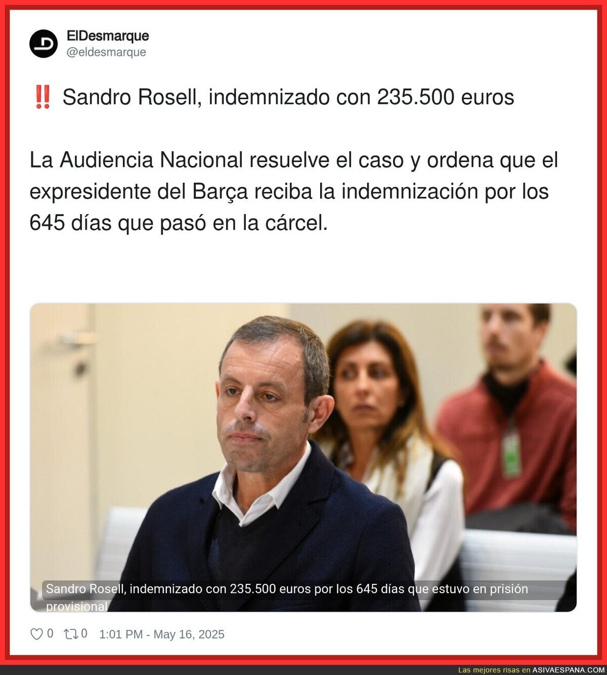 Esto cuesta que te encierren en la cárcel 2 años provisionalmente
