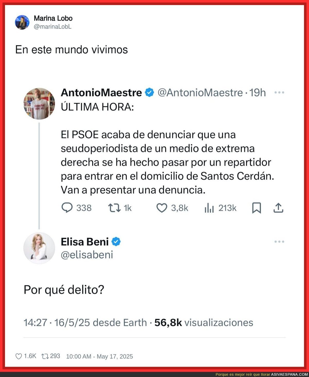 Este es el nivel de Elisa Beni
