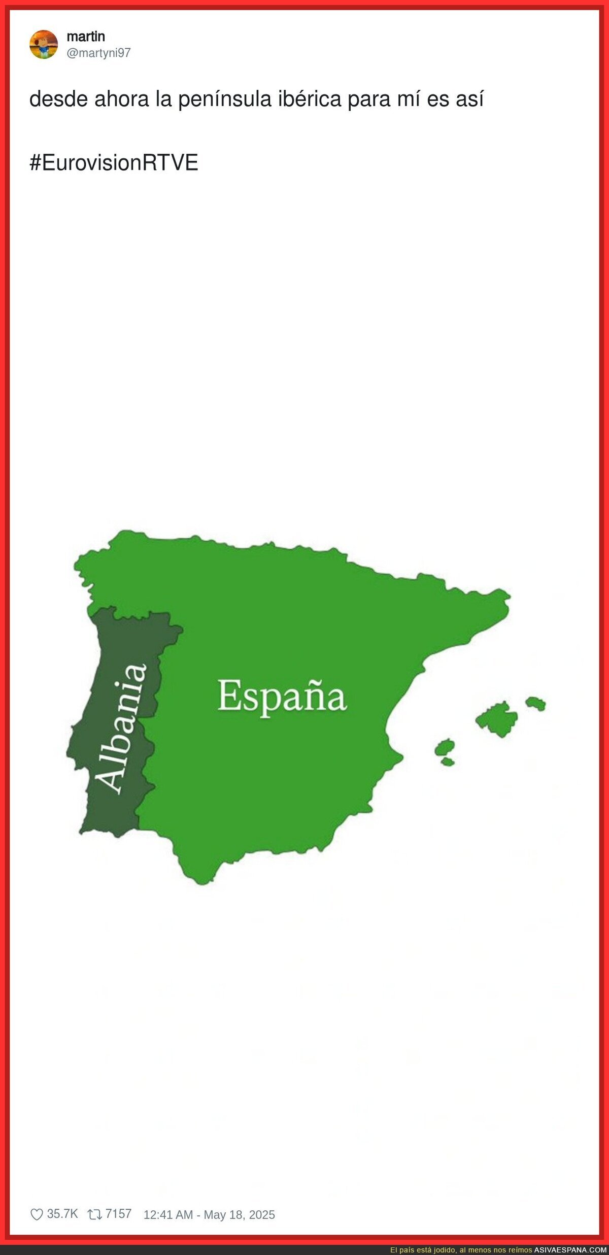 Albania es un gran país que dio puntos a España en Eurovisión