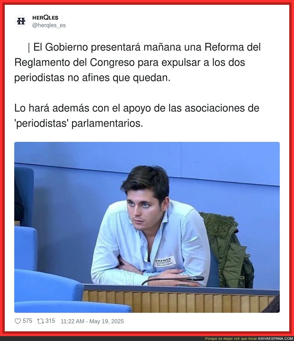 Fuera ultras de las ruedas de prensa