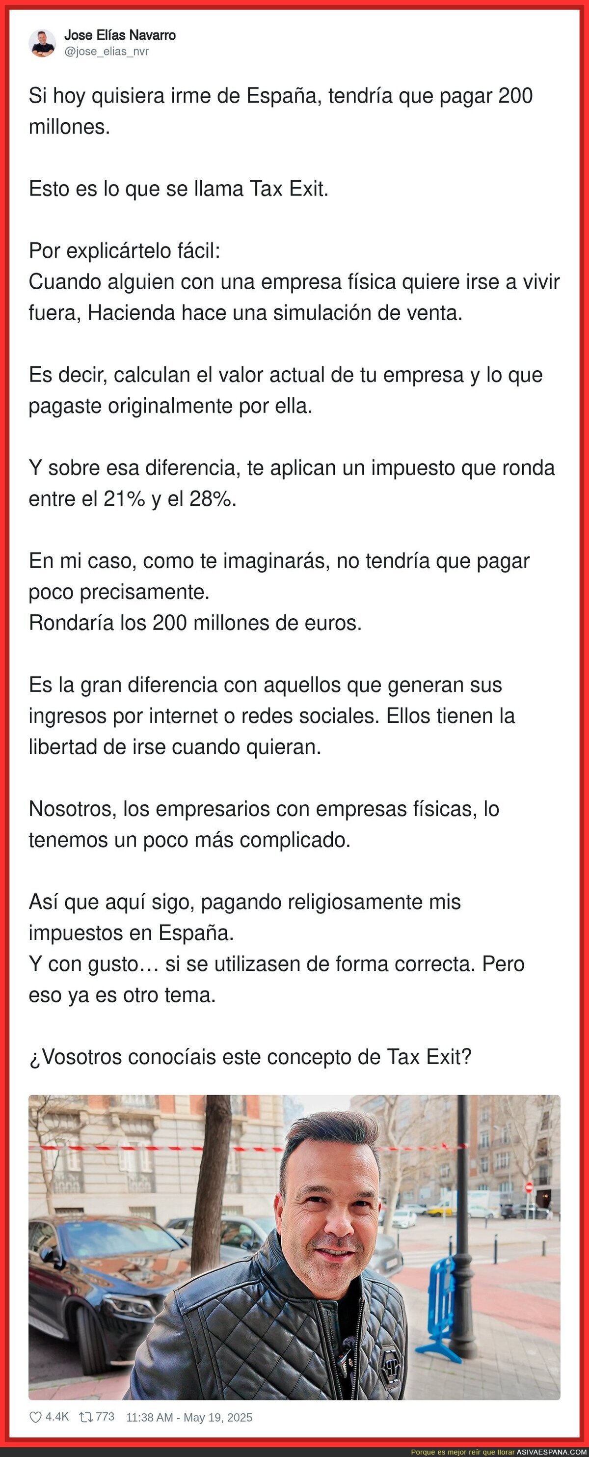 El precio de irte de España