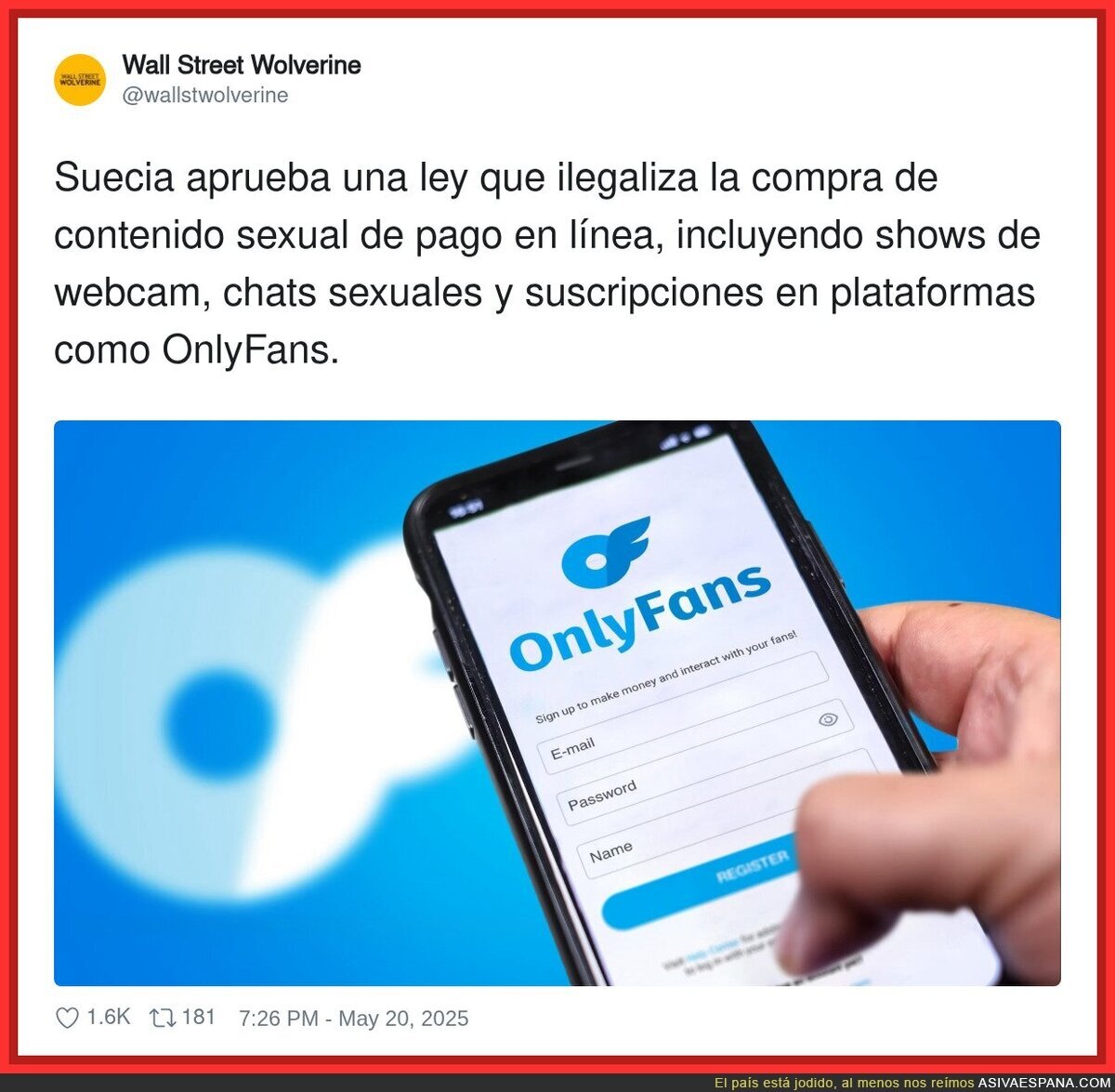 Es el fin de OnlyFansn en Suecia