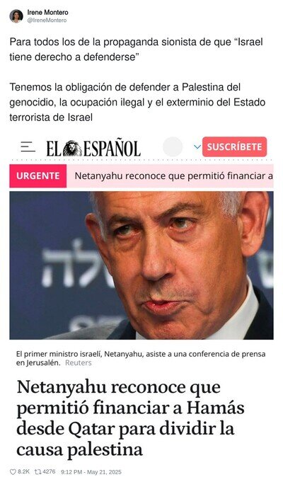 Netanyahu debe ser condenado tarde o temprano