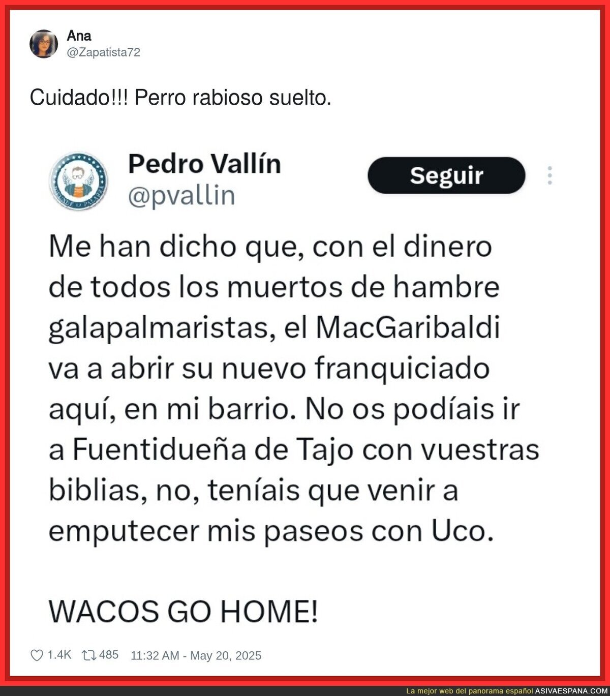A Pedro Vallín se le nota muy nervioso con Pablo Iglesias