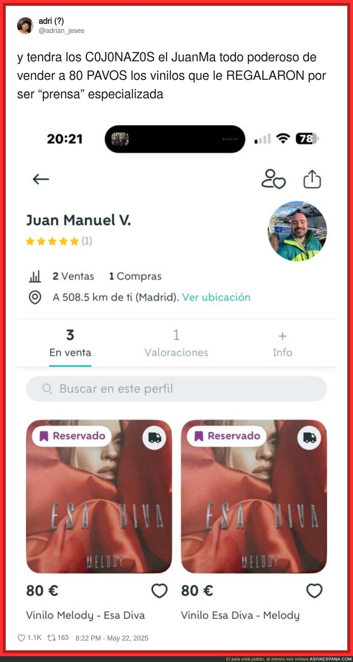 Pillan a un periodista revendiendo los discos de vinilo de Melody