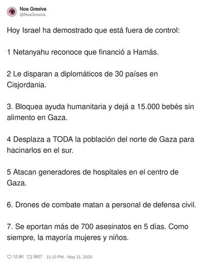 Israel está fuera de si