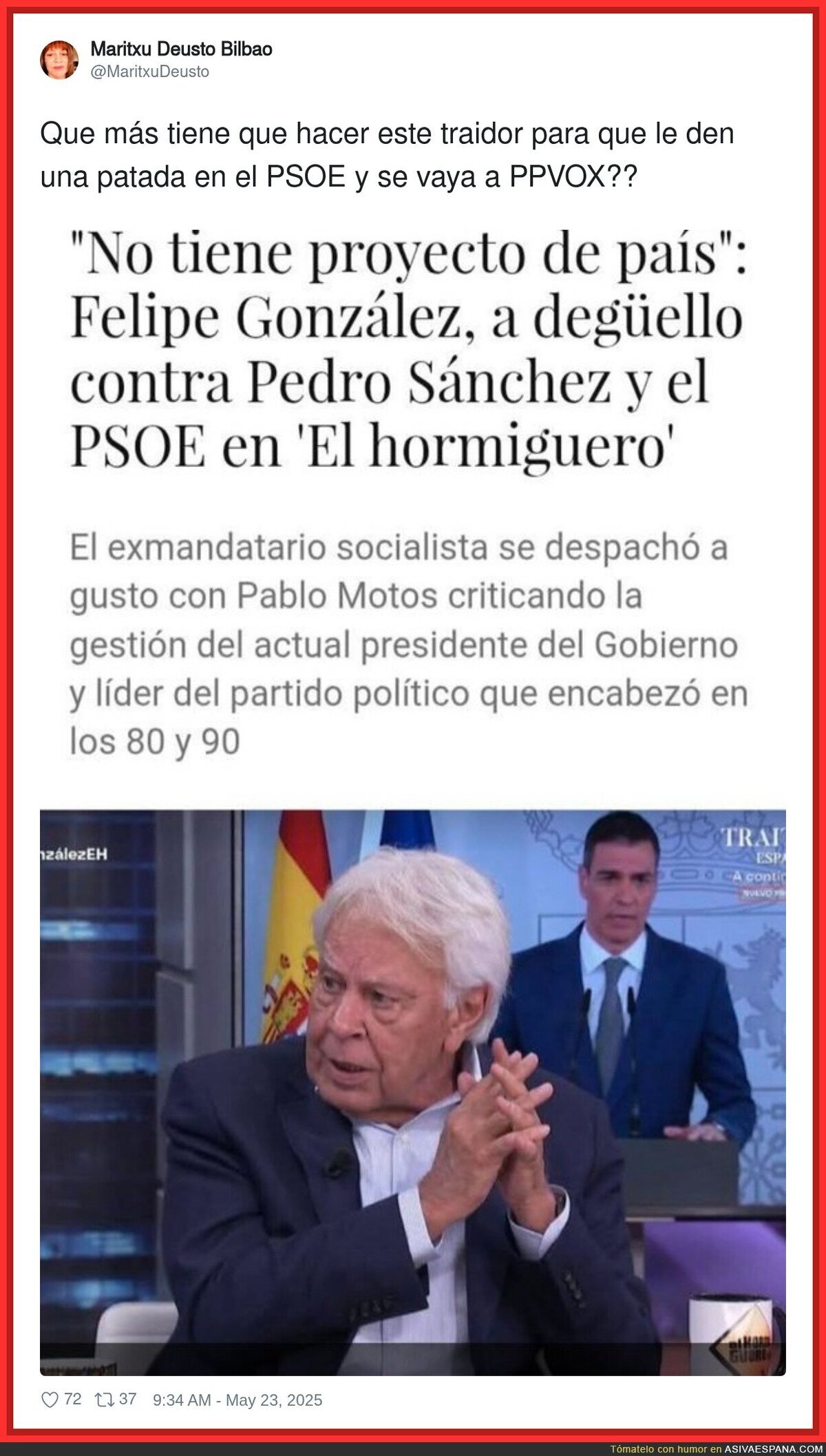 Felipe González y su preocupante viraje a la ultraderecha