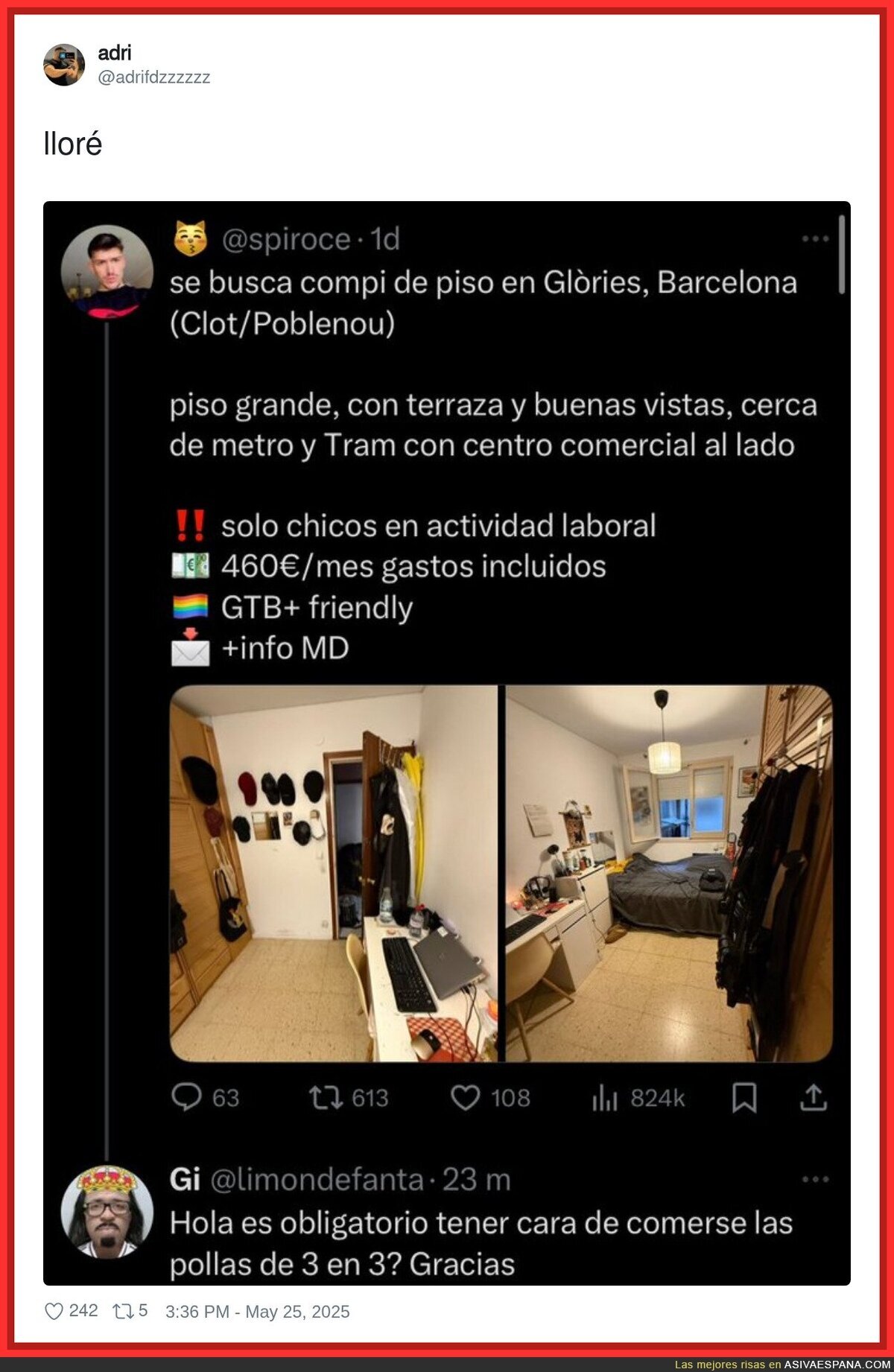 Nunca he visto a nadie escandalizado cuando chicas piden solo chicas en habitaciones