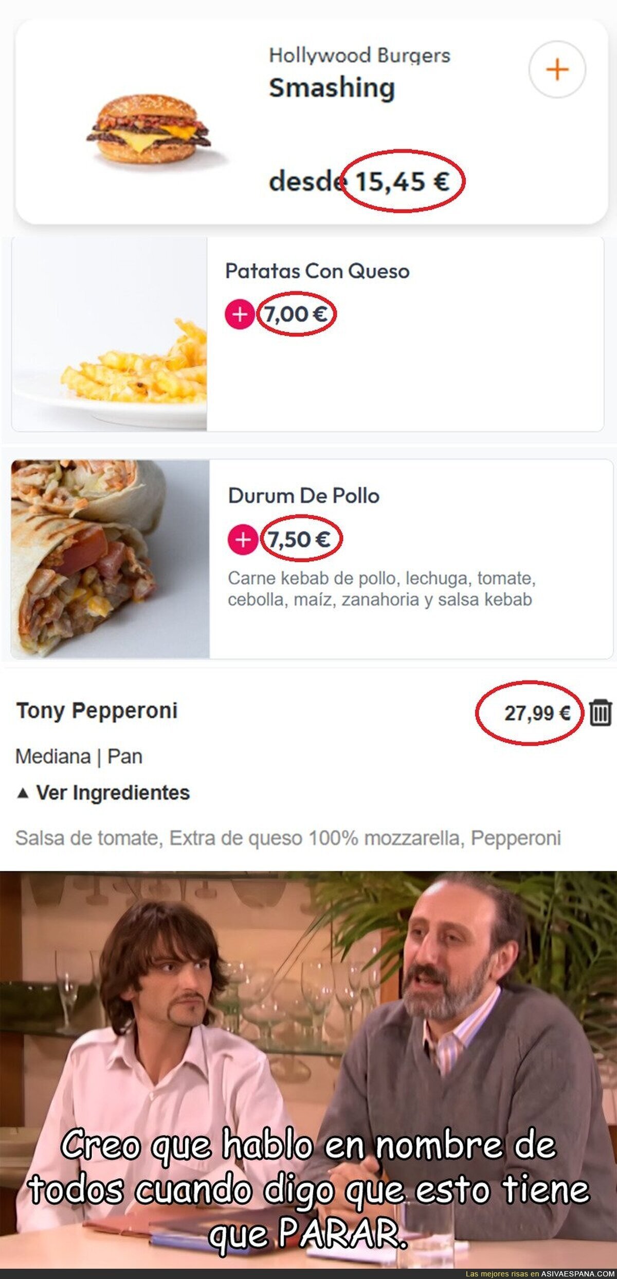 Se les está yendo un pelín de las manos