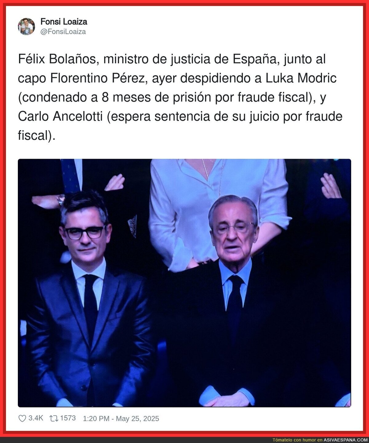 Todo normal en el palco del Bernabéu