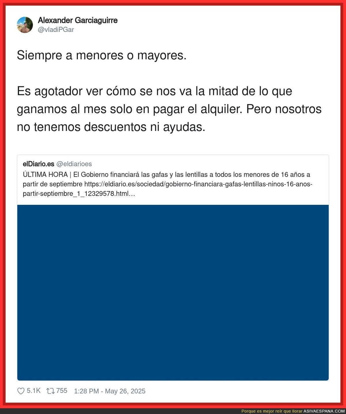 La gente 'joven' siempre paga todo