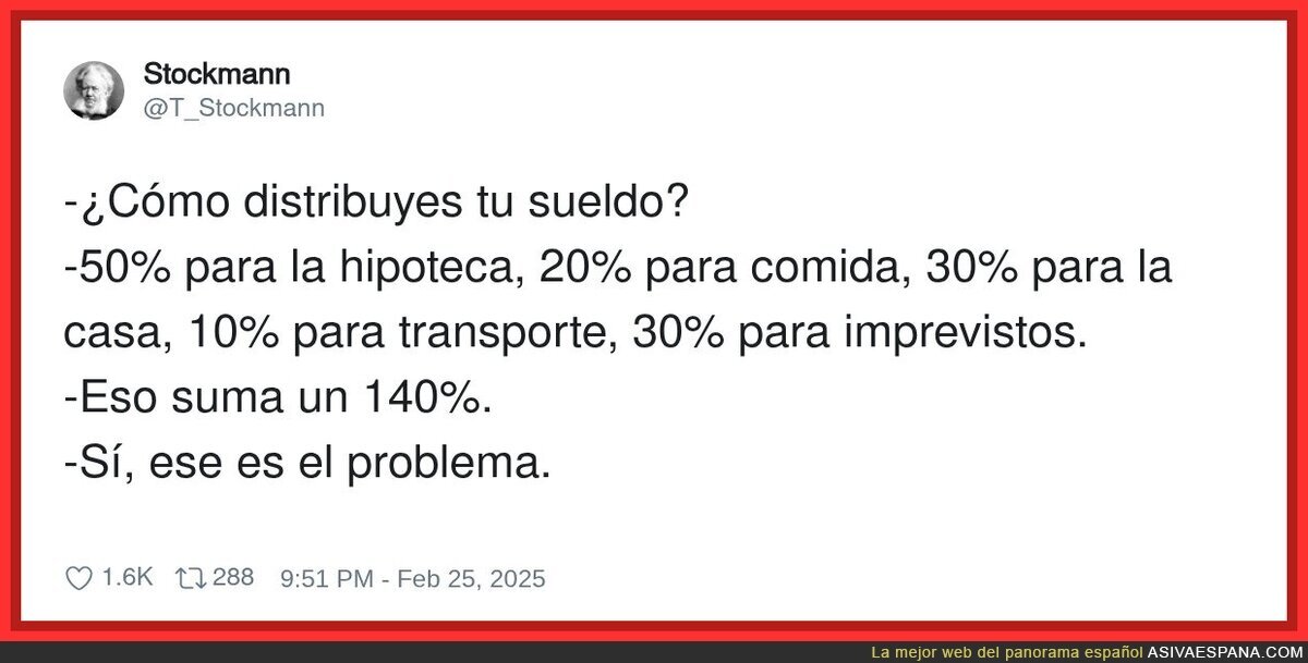 La distribución del sueldo