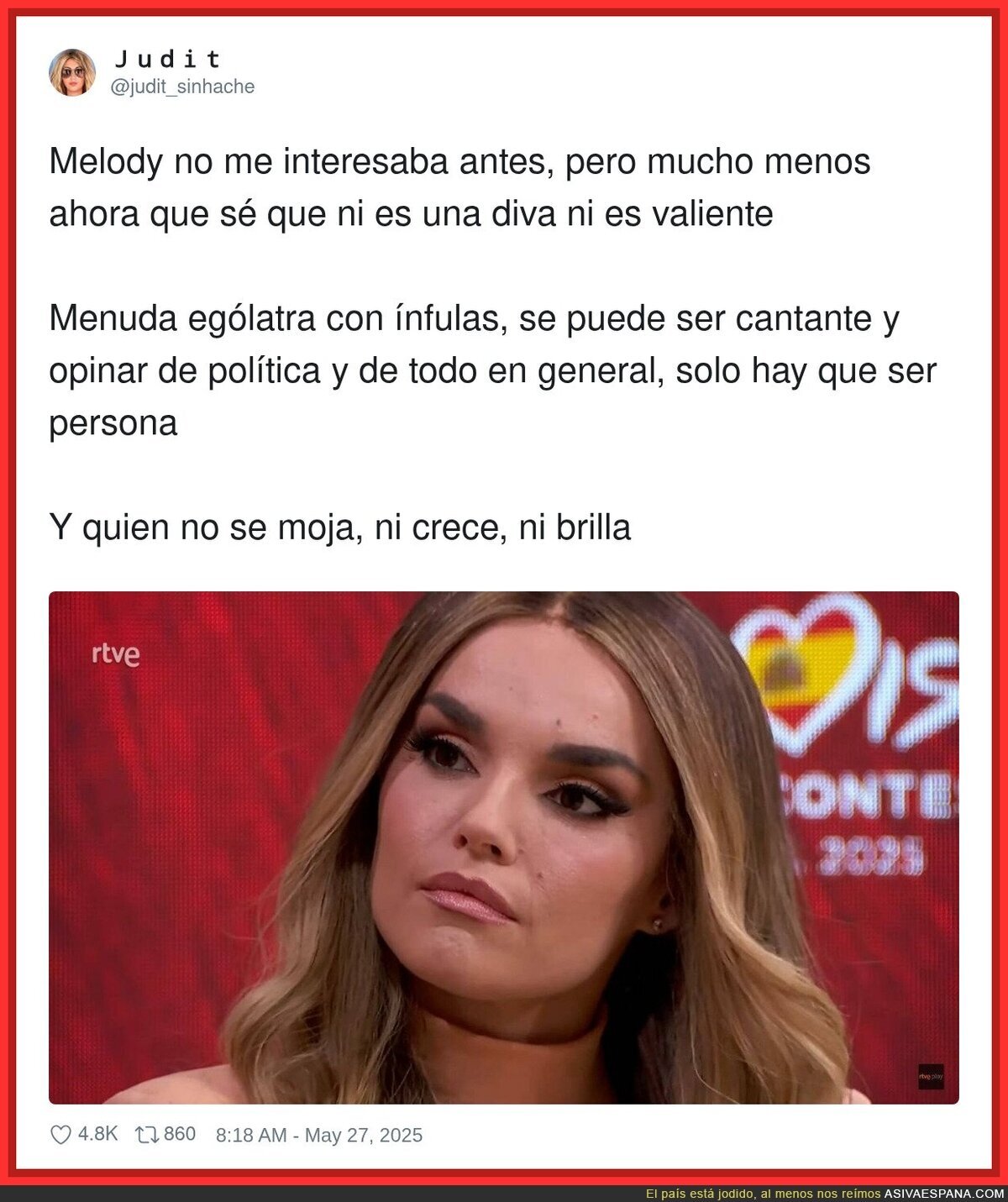 Melody no tiene humanidad tras su rueda de prensa