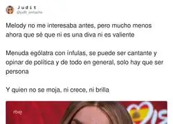 Melody no tiene humanidad tras su rueda de prensa