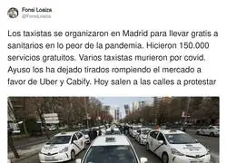 Ayuso no tiene escr&uacute;pulos con el sector del taxi