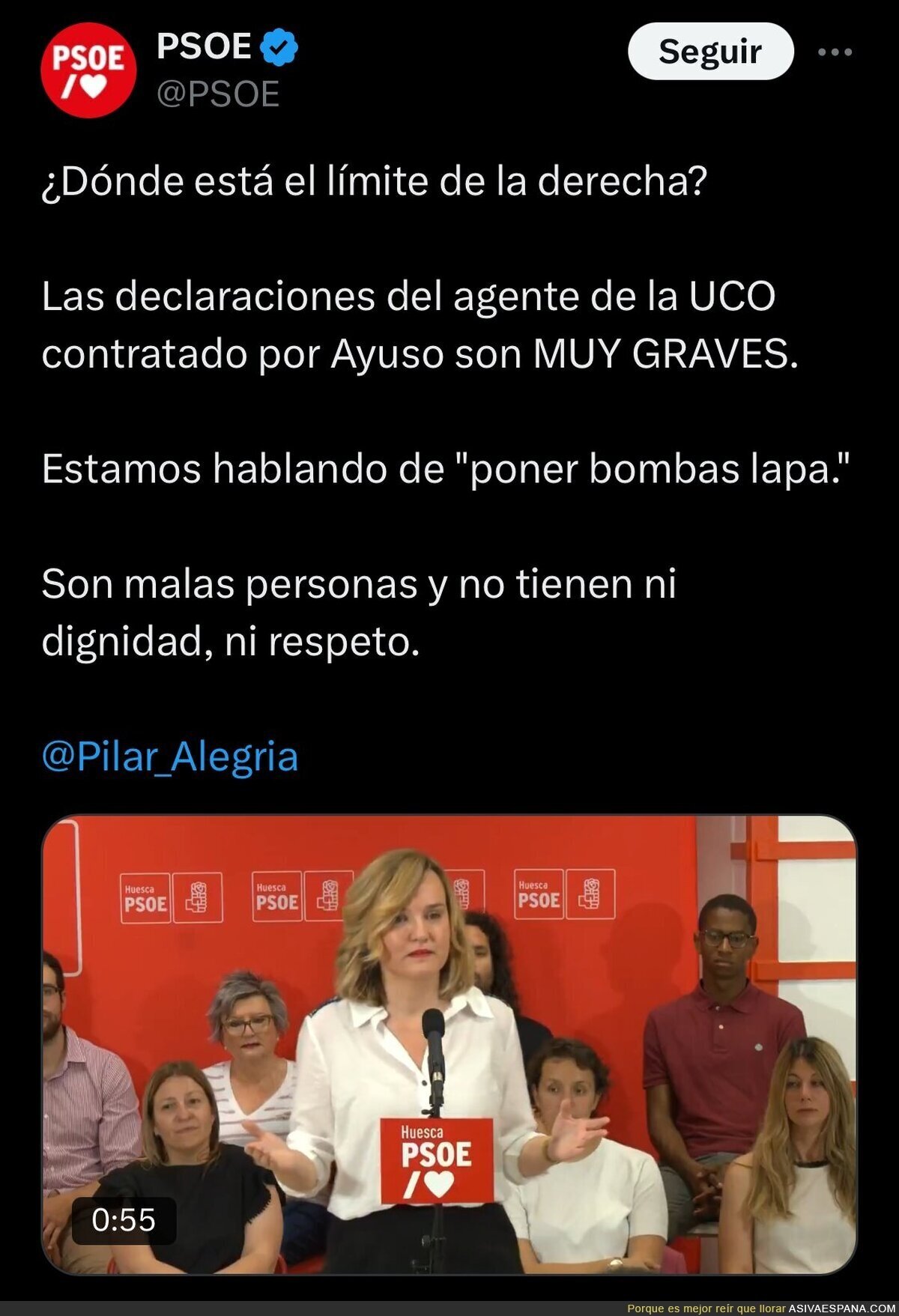 La mafia y su propaganda criminal. Esto del PSOE ha resultado ser un BULO