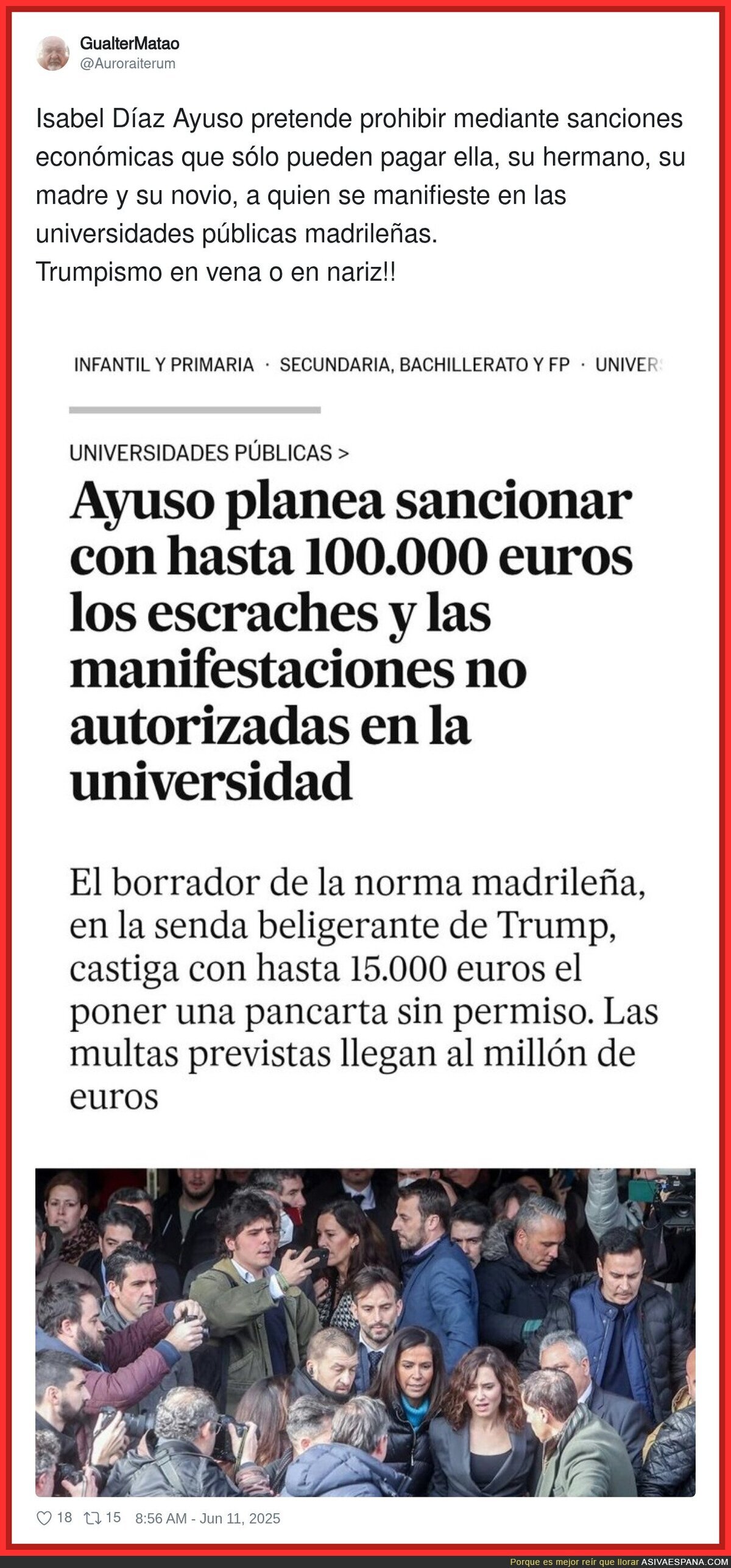 Ayuso y su nueva ley mordaza