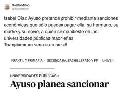 Ayuso y su nueva ley mordaza