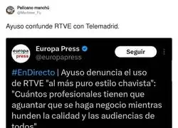 Ayuso carga contra RTVE