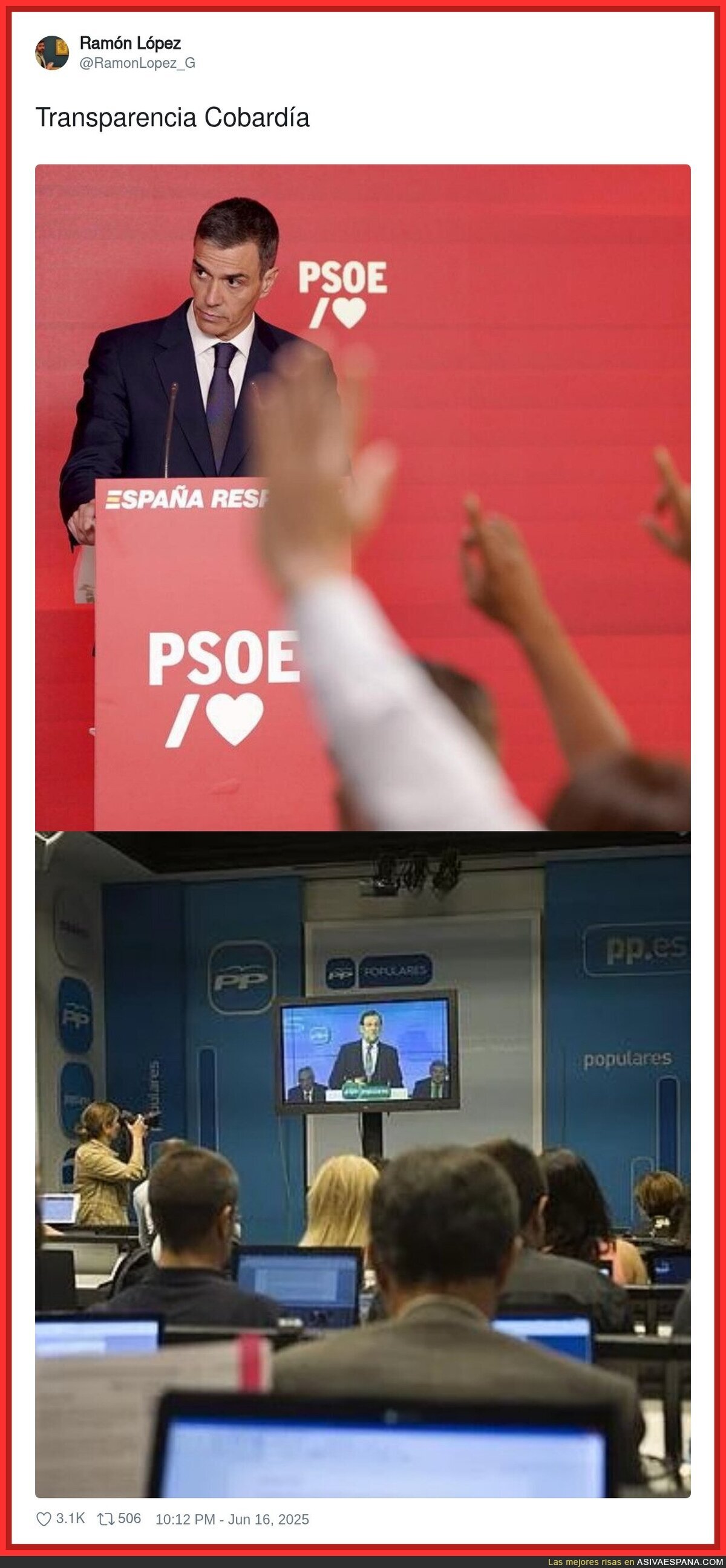 M.Rajoy y el PP no están para dar lecciones de nada