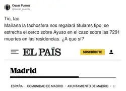 Las noticias sobre Ayuso y las residencias que no abre informativos