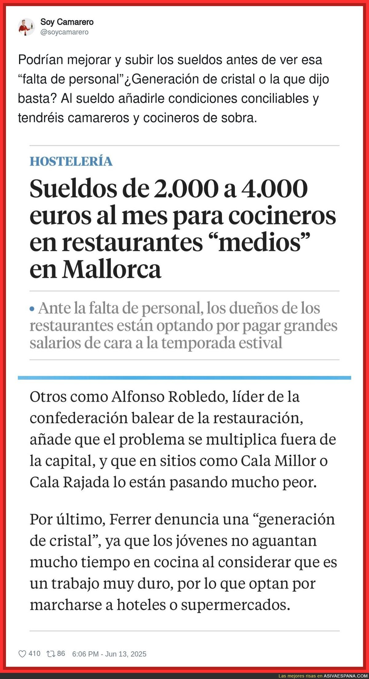 El panorama que hay en la restauración