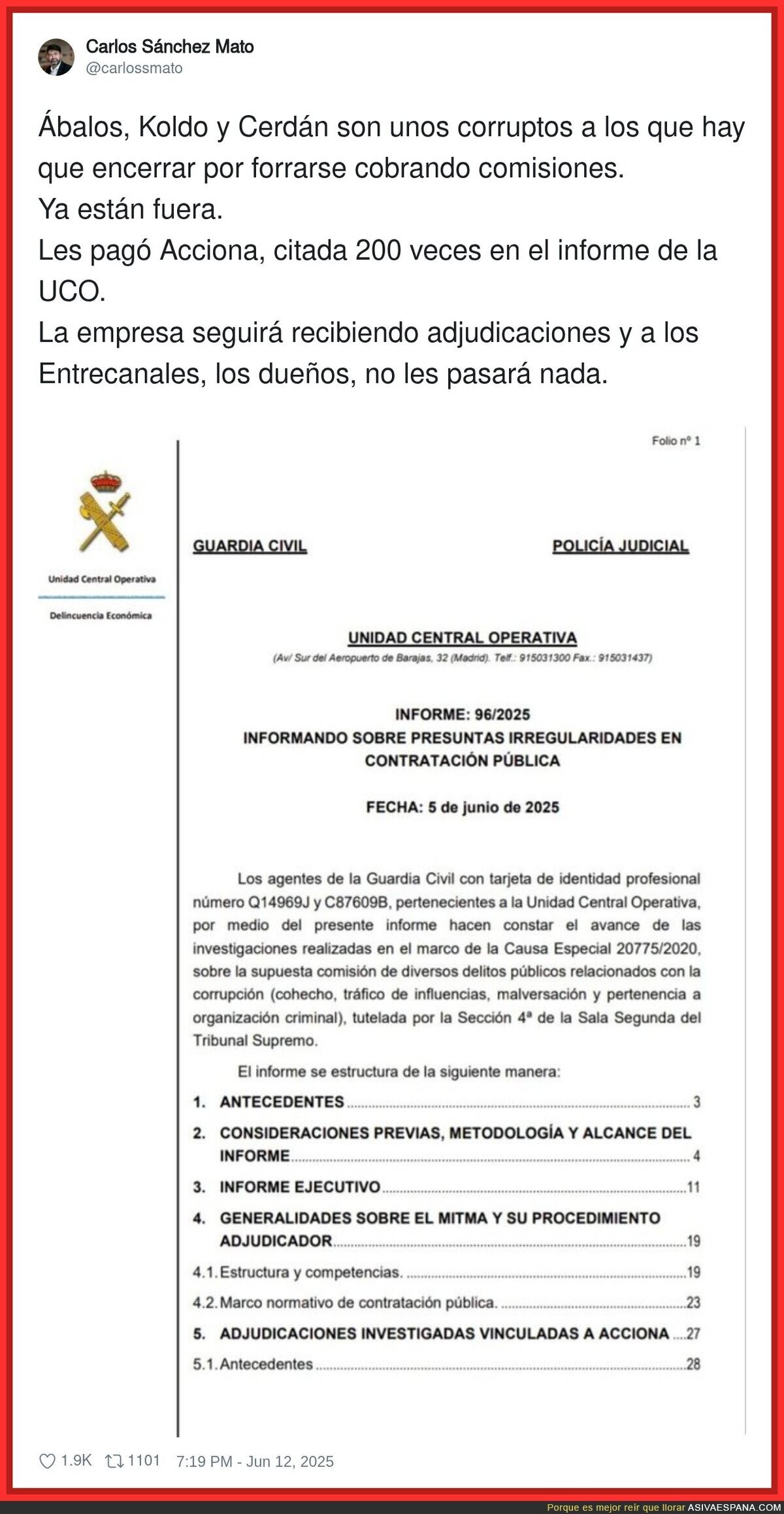El gran escándalo con Acciona