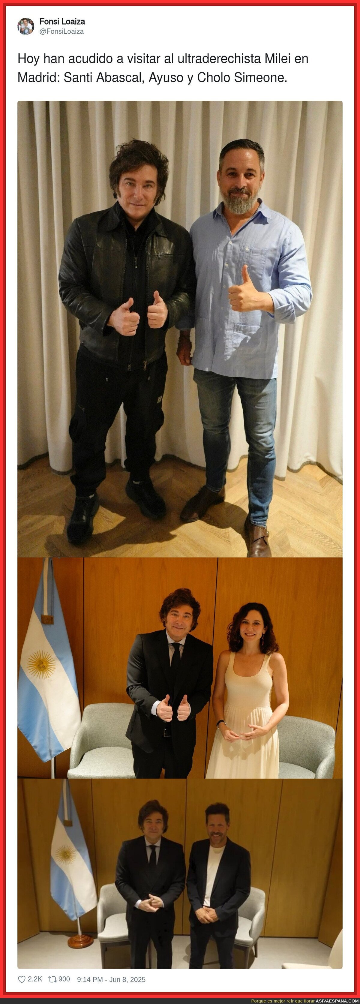 Que cada uno saque sus conclusiones con la gente que se reúne con Milei