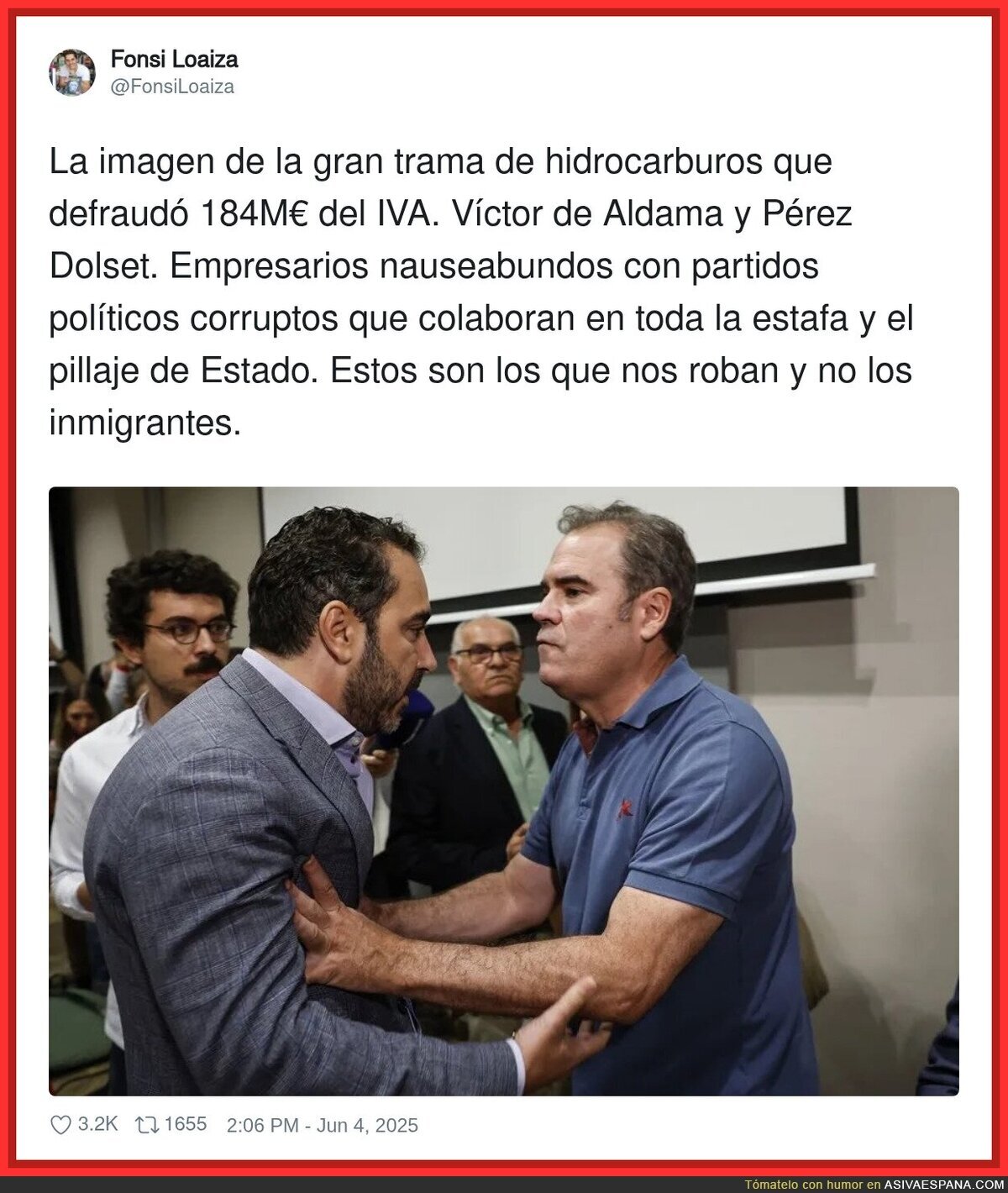 Millonarios corruptos montando el show