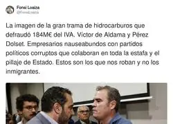 Millonarios corruptos montando el show