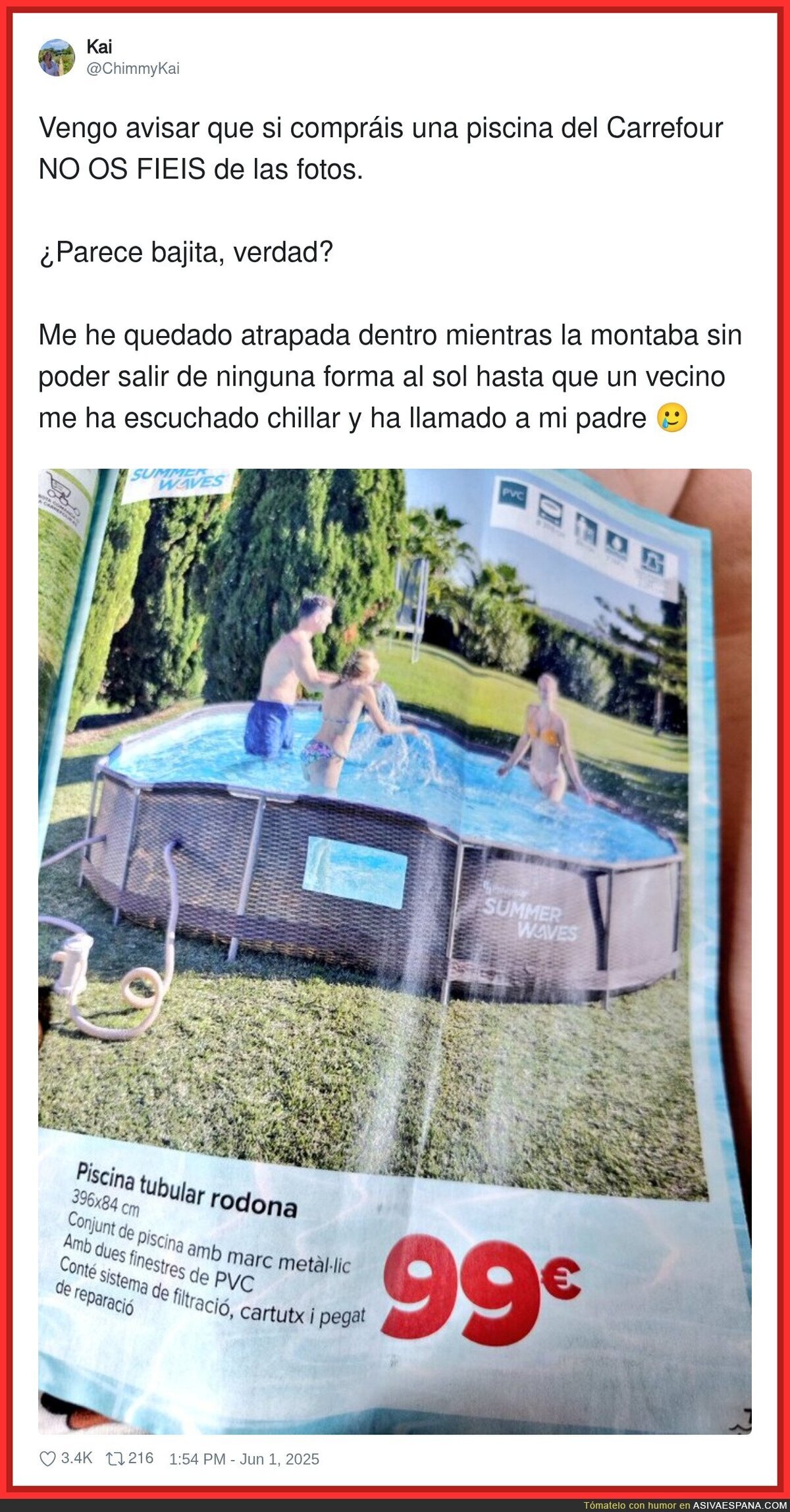 Cuidado con las fotos de piscinas