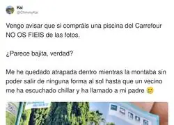 Cuidado con las fotos de piscinas