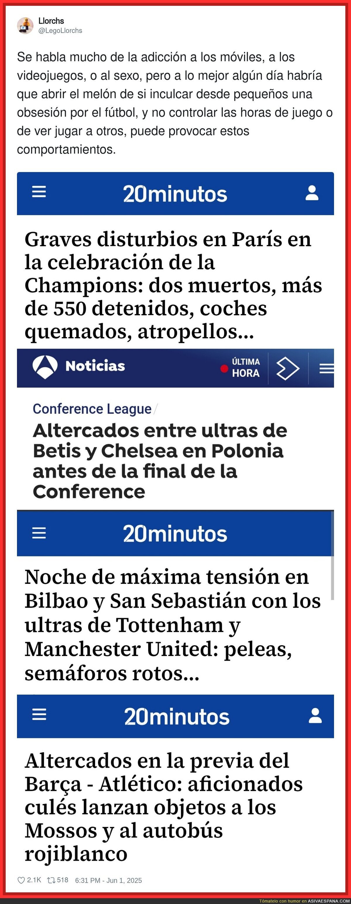 La adicción al fútbol desde pequeños