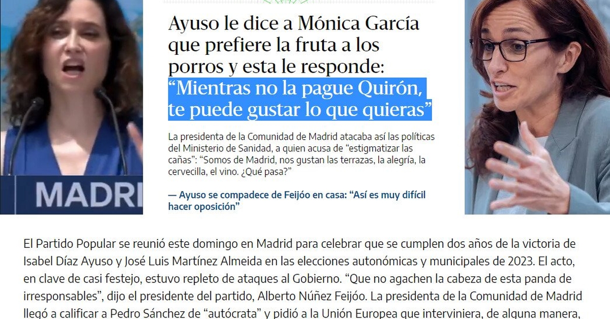 Mónica García fulmina a Ayuso con esta respuesta a sus pAyusadas