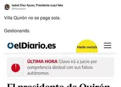 Lo que le gusta Quir&oacute;n a Ayuso es muy fuerte