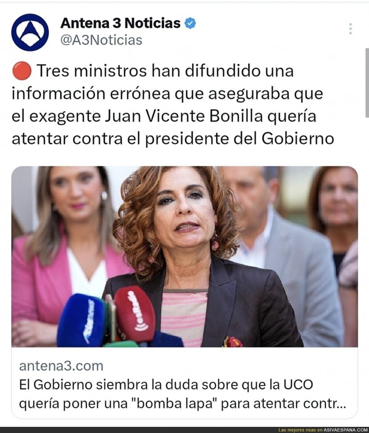 Otra mentira de los lanzabulos de izquierdas