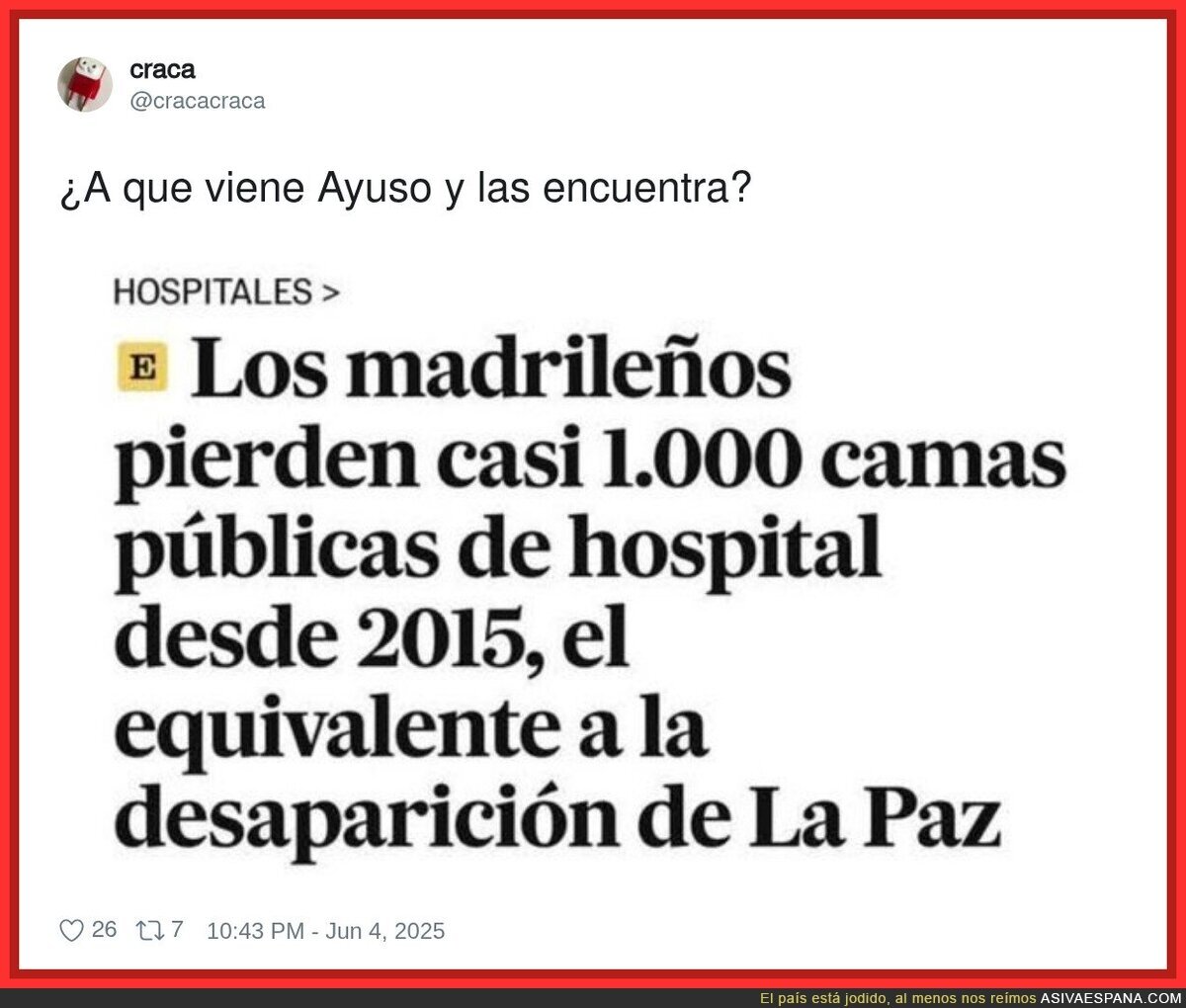 Madrid y las camas perdidas