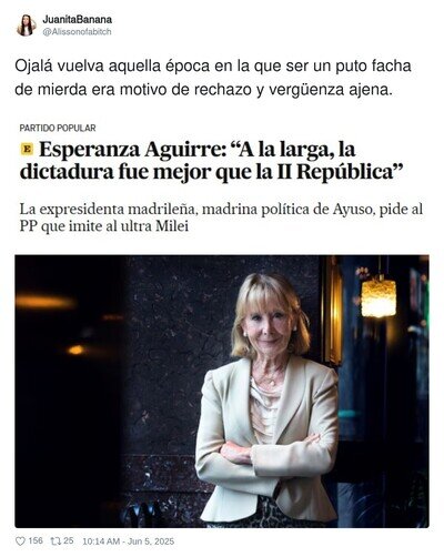Esperanza Aguirre ense&ntilde;&oacute; toda la patita de la ultraderecha