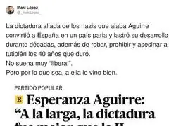 El peligroso discurso de Esperanza Aguirre
