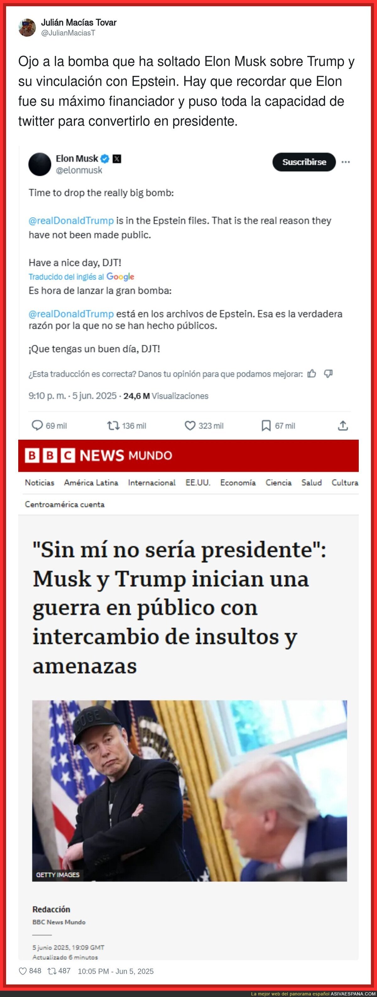 Elon Musk va a por todas contra Donald Trump