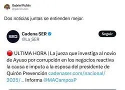 Ayuso est&aacute; nerviosa por su novio