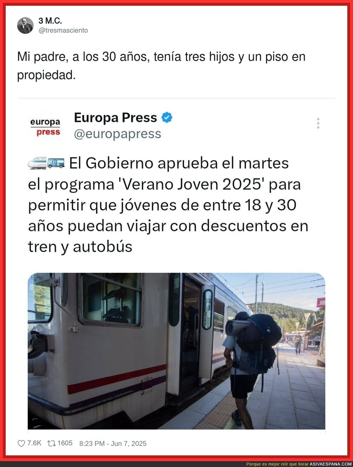 Que bien los jóvenes podrán viajar :)