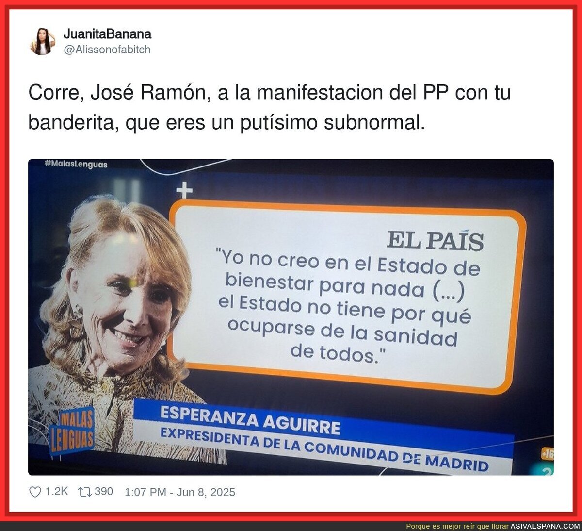 ¿Los obreros de derechas apoyan esto de Esperanza Aguirre?
