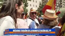 As&iacute; tratan a TVE en la manifestaci&oacute;n del PP
