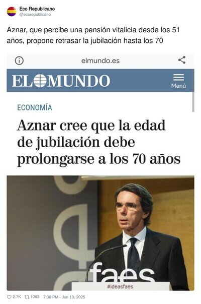 Aznar se ríe de todo el mundo