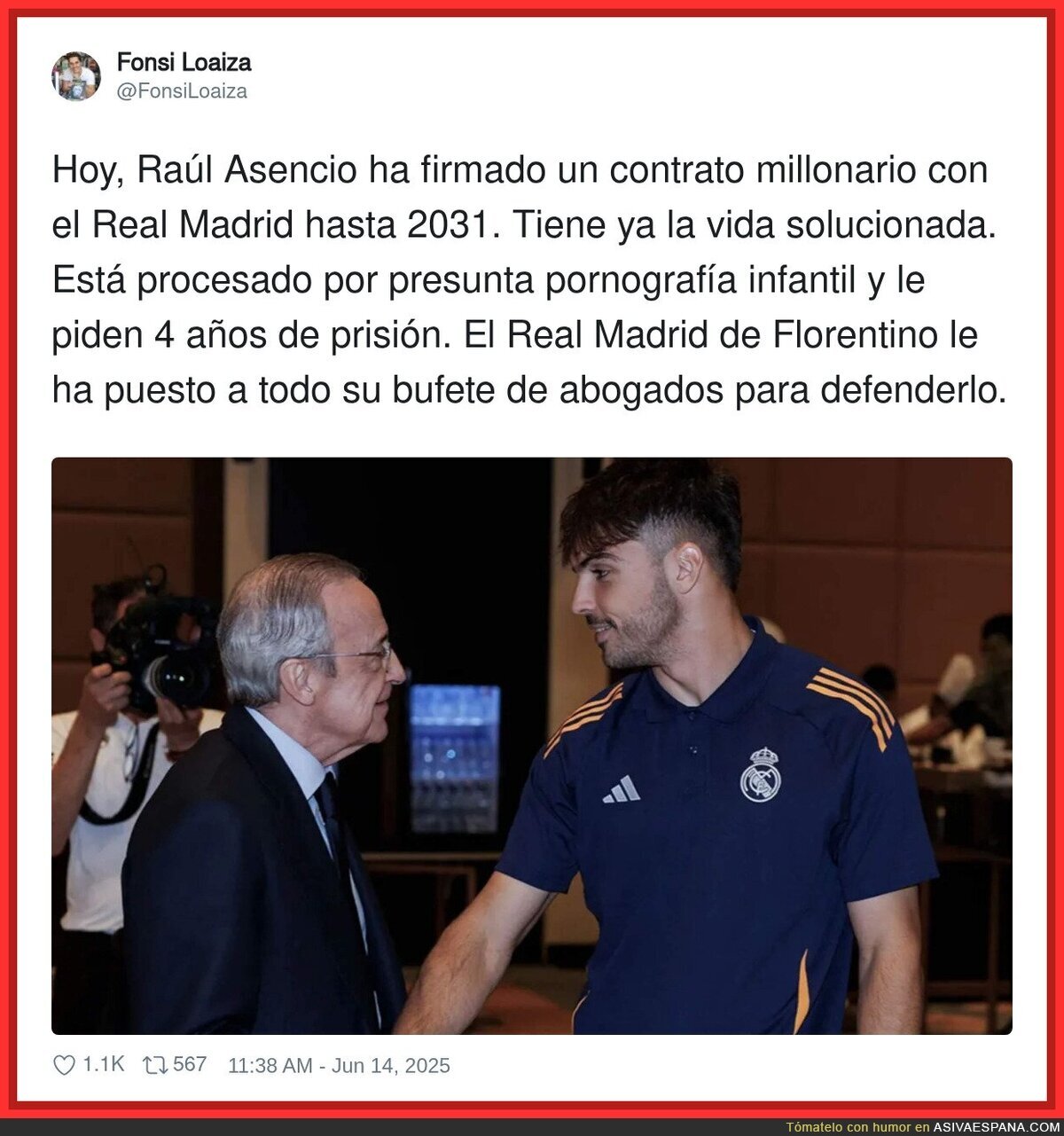 La vergüenza del Real Madrid con Asencio