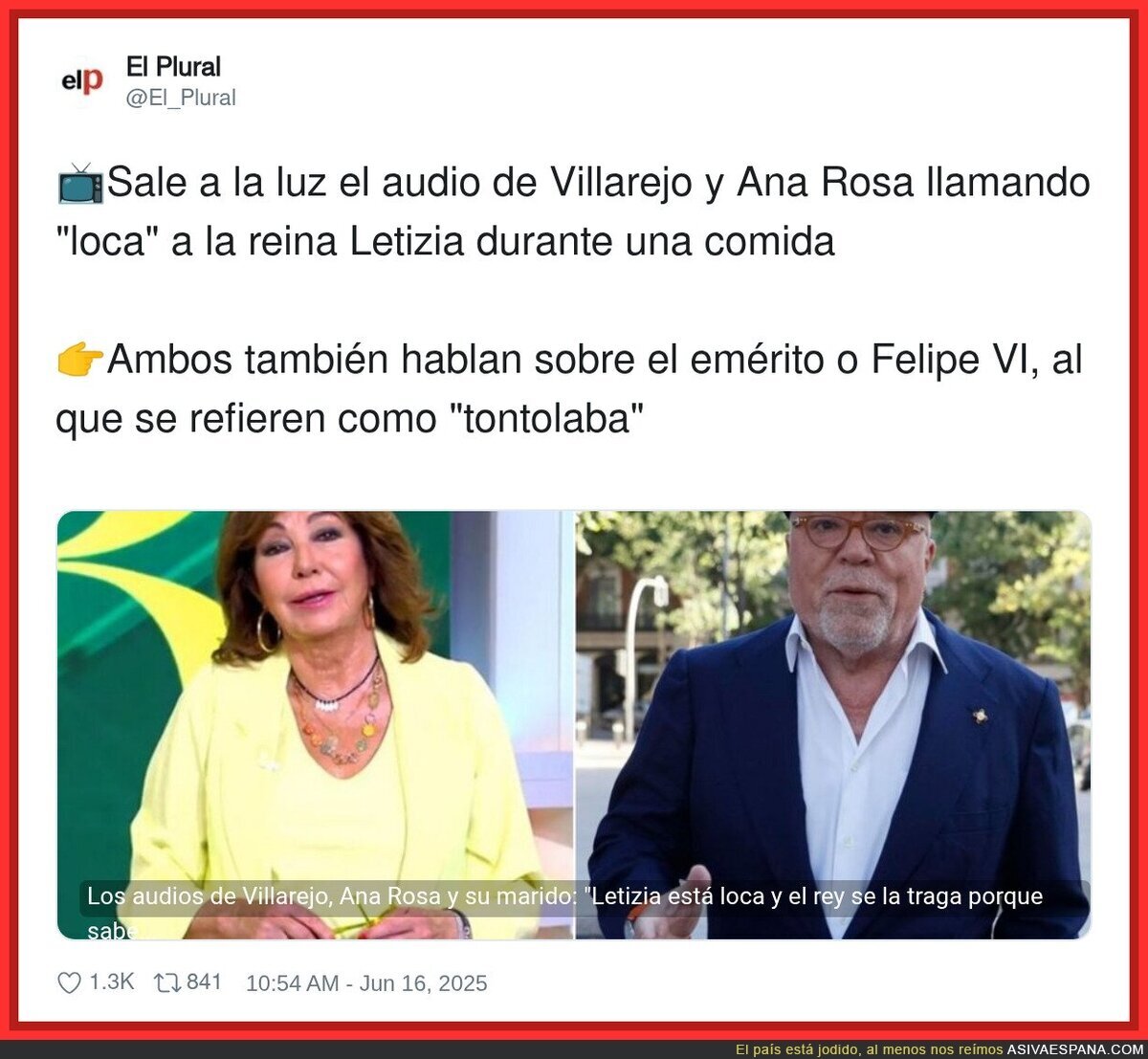 Ana Rosa se ha despachado a gusto contra la Casa Real