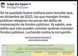 A ver si os pensabais que la izquierda rebaj&oacute; la pena por malversaci&oacute;n solamente para conceder privilegios a los golpistas...