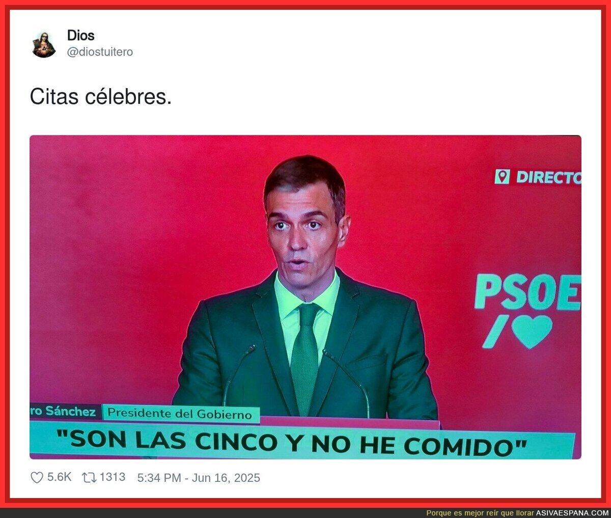 Una cita que pasará a la historia