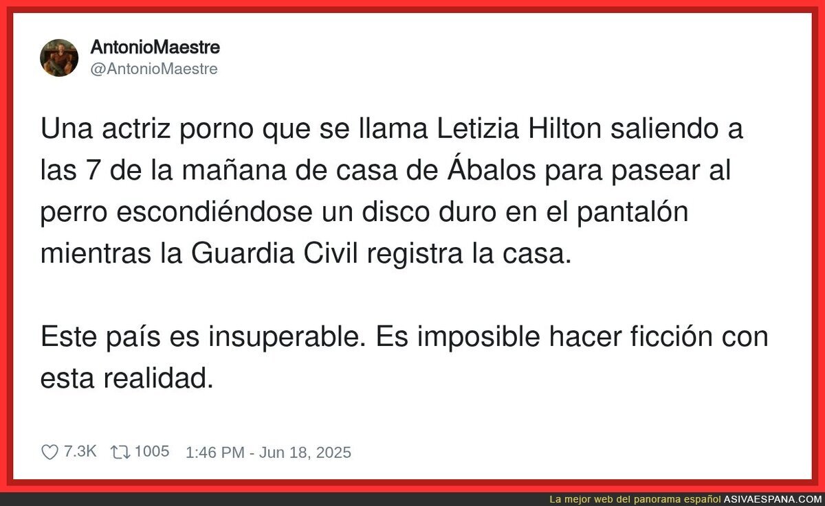 Torrente se queda en nada comparado a la vida de José Luis Ábalos